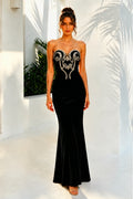 Strapless Sweetheart Sleeveless Bead Long Dress