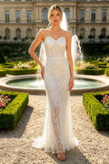 Sweetheart Strapless Bead Embroidery Sleeveless Mermaid Long Dress